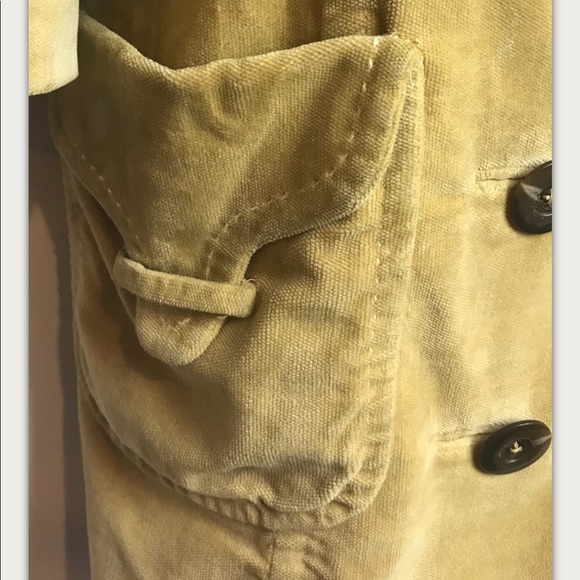 ELEVENSES Coat Jacket Brushed Corduroy Breasted - Picture 3 of 8